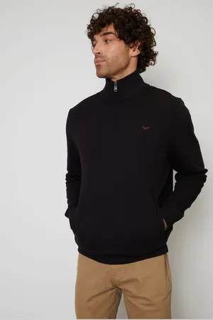 Threadbare Mens Quarter Zip Neck Sweatshirt