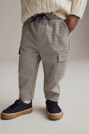 Next Boys Dogtooth Cargo Jersey Joggers (3mths-7yrs)