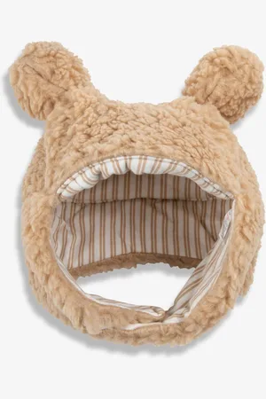 The Little Tailor Girls Baby Plush Chunky Sherpa Fleece Trapper Hat
