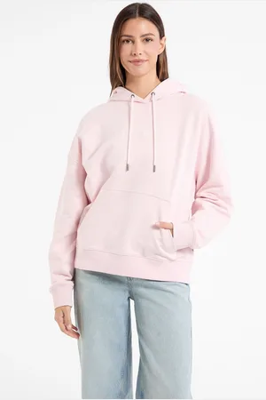 Guess Pink 100% Cotton Logo Jersey Hoodie XL
