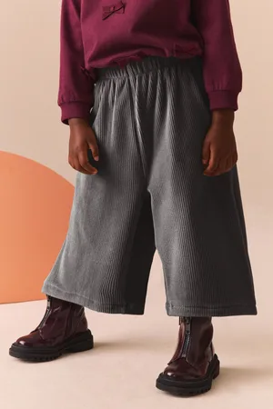 Next Girls Charcoal Wide Cord Trousers (3mths-7yrs)