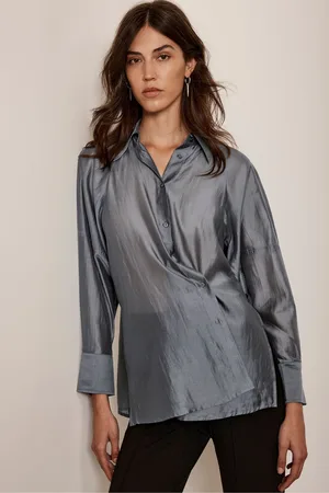 mint&berry Womens Sheer Long Sleeve Shirt