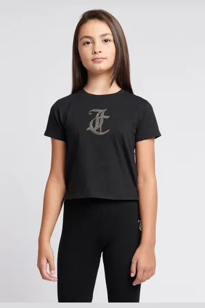 Juicy Couture Girls Girls Tonal Diamante Fitted 100% Cotton T-Shirt