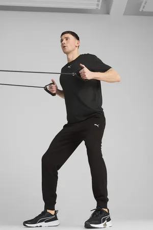 PUMA Black Mens Tad essentials French Terry Joggers M