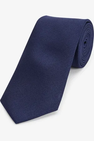 Next Mens Navy Silk Tie