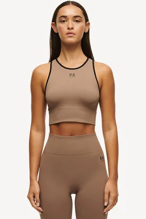 P.E Nation P. E Nation Brown Restore Seamless Tank Top L