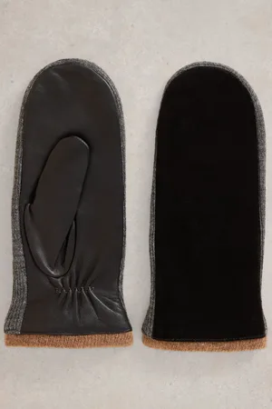 White Stuff Mens Suede Mitten Gloves
