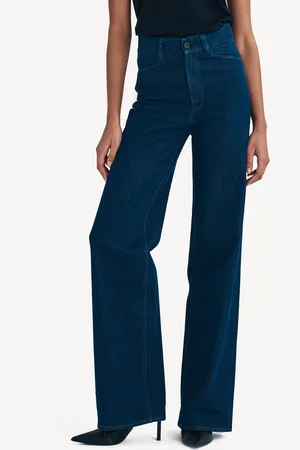 Paige Womens Sasha Wide Leg Back Notch Jeans