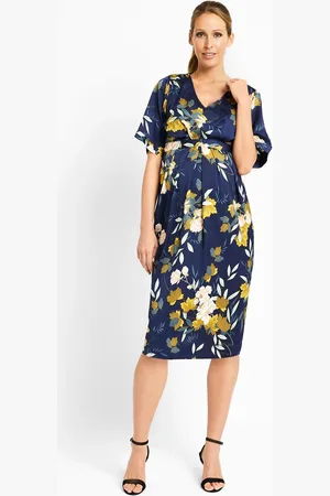 JoJo Maman Bébé Oriental Print Maternity & Nursing Dress AU 12