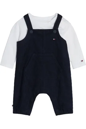 Tommy Hilfiger Boys 100% Cotton Monotype Corduroy Dungaree Set