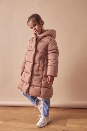 Next Girls Dusky Longer Length Shower Resistant Fur Lined Hooded Padded Coat (3-16yrs)
