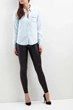 VILA Pocket Detail Lightweight Denim Shirt AU 8