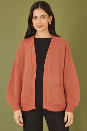 Yumi Womens Relaxed Slouchy Cardigan With Pockets