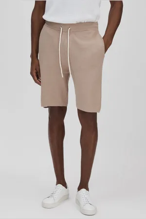 Paige Mens Cotton-Linen Drawstring Knitted Shorts