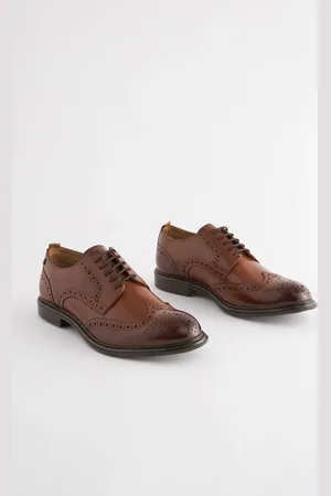 Next Mens Tan Heritage Brogue Shoes