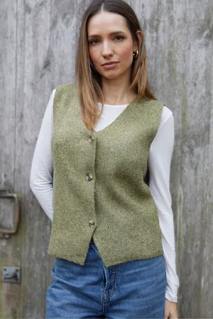 Threadbare Green Knitted Waistcoat AU 10