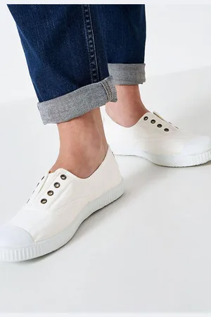 J.Crew White Victoria Laceless Trainers AU 10 (EU 41)