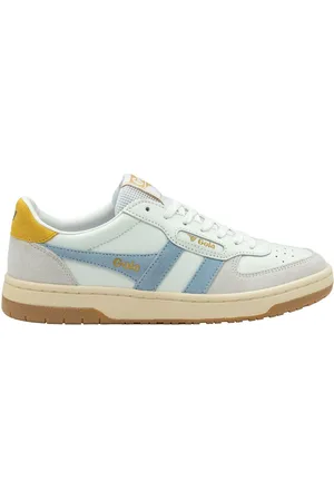 Gola White Ladies Hawk Leather Lace-Up Trainers AU 9 (EU 40)