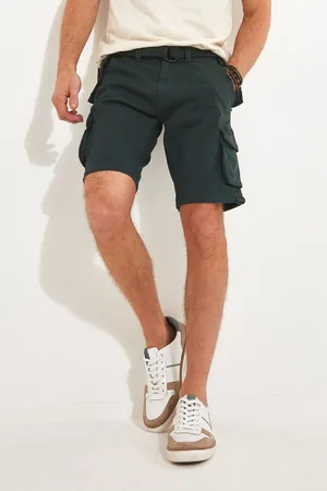 Joe Browns Multi Pocket Knee Length Belted Relaxed Fit Camo Cargo Shorts 38