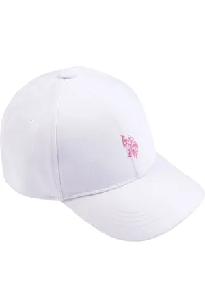 U.S. Polo Assn. U. S. Polo Assn. White Girls Double Horsemen Canvas 100% Cotton Cap One
