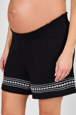JoJo Maman Bébé Maternity Embroidered Shorts S