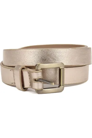 JONES BOOTMAKER Gold Leather Belt smallmedium