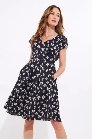 Joe Browns Bow Print Knee Length Dress AU 18