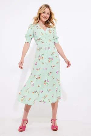 Joe Browns Ditsy Floral Button Midi Dress AU 14