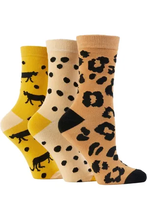 Wild Feet Womens Dark Highland Cow Socks 3 Pack