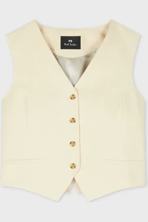 Paul Smith Yellow Pinstripe Vest Waistcoat AU 14