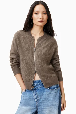 AllSaints AllSaints Brown Rebel Zip Cardigan L