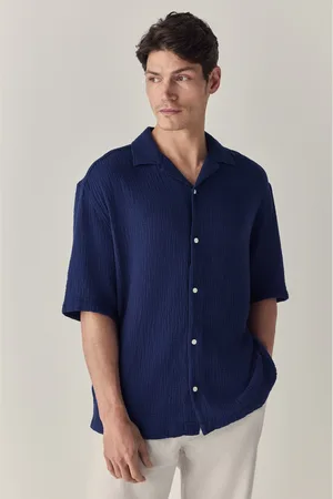 Next 100% Cotton Relaxed Fit Short Sleeve Cheesecloth Shirt XXL