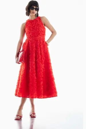 River Island 3D Rose Prom Maxi Dress AU 8