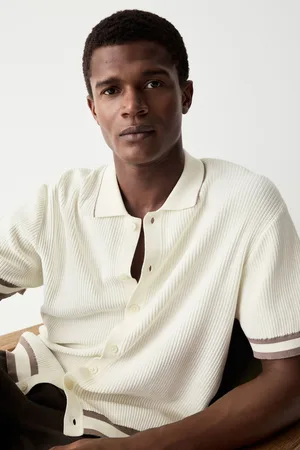 Next Regular Fit 100% Cotton Short Sleeve Tipped Knitted Shirt XS