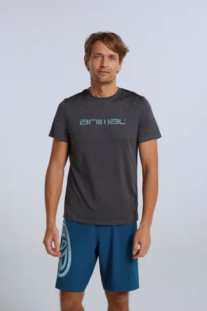 Animale Grey Mens Latero Logo Swim T-Shirt L