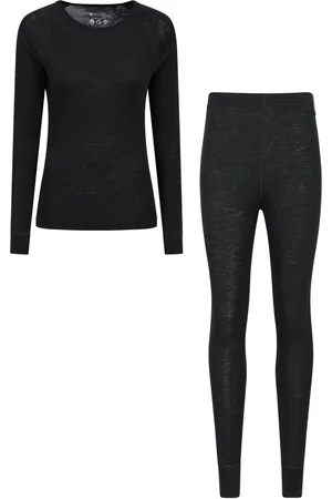 Mountain Warehouse Black Womens Merino Long Sleeve Thermal Top AU 12