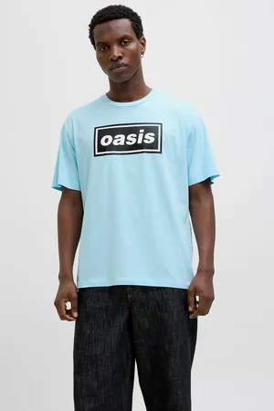 JACK & JONES Blue Oasis Graphic Print 100% Cotton T-Shirt XXL
