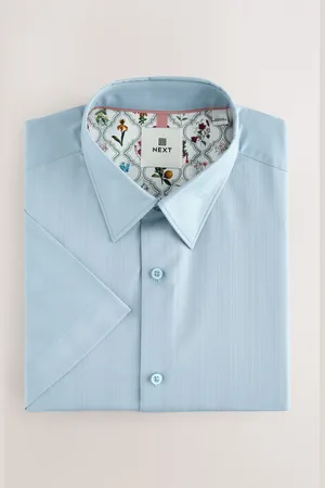 Next Regular Fit 100% Cotton Short Sleeve Textured Shirt 5XL