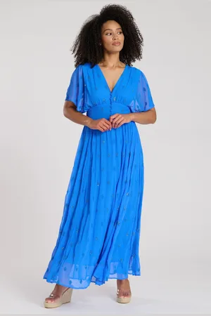 South Beach Sequin Detail Button Midi Dress AU 14