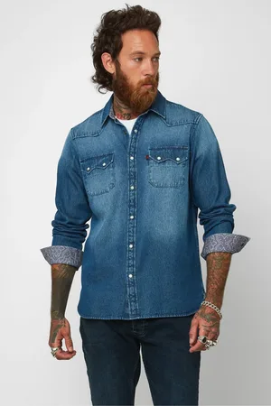 Joe Browns 100% Cotton Loved And Lived In Denim Shirt L