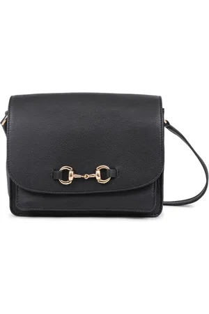 JONES BOOTMAKER Vitoria Leather Cross-Body Black Bag One