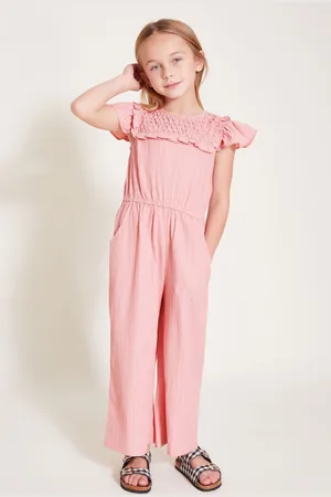 Monsoon Pink Smock Textured Jumpsuit 14