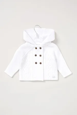 Rock-a-bye Baby Boutique 100% Cotton Double Knit Hooded Cardigan