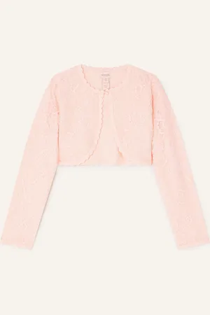 Monsoon Girls 100% Cotton Lace Cardigan