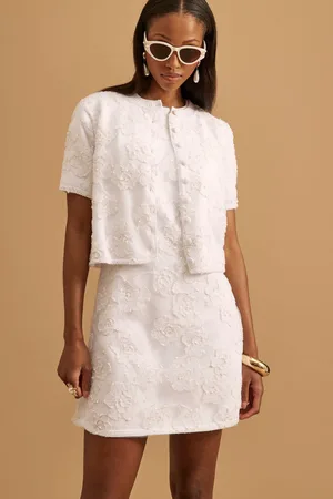 River Island White Short Sleeve Floral Print Cardigan XS