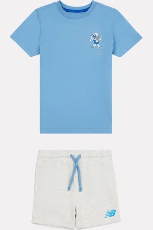 New Balance Blue Kids Sneaker Guy 100% Cotton T-Shirt & Shorts Set 0