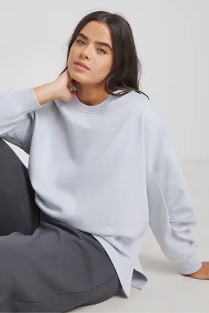 Simply Be Blue Curved Hem Dip Back Sweatshirt AU 20