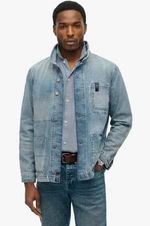 Superdry Blue Merchant Denim Worker 100% Cotton Jacket L