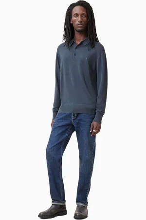 AllSaints AllSaints Mode Merino Long Sleeve Polo Shirt S