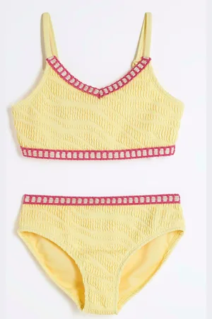 River Island Yellow Girls Blanket Stitch Bikini 9